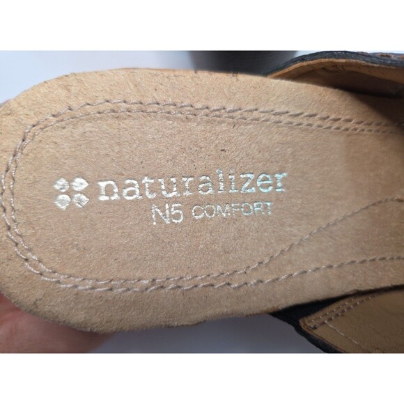Naturalizer N5 Comfort Style Denton Sz 7N High heeled slip on leather sandals - Picture 7 of 11